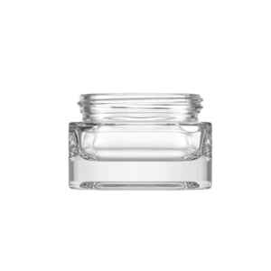 square glass jar for face cream